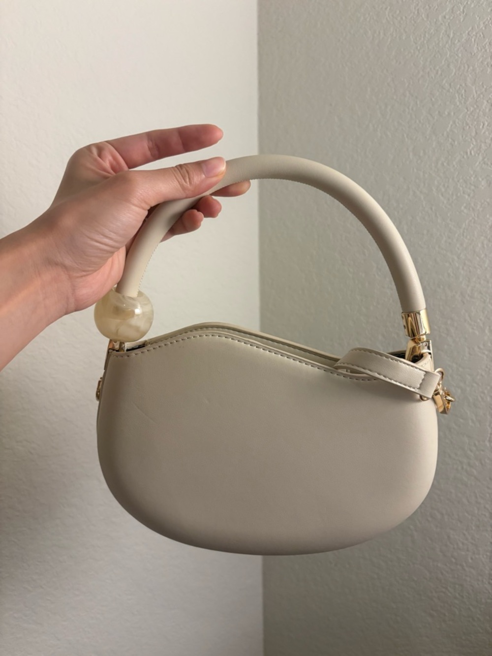 Melie Biianco Cream Mini Top-Handle Bag - Picture 2 of 5